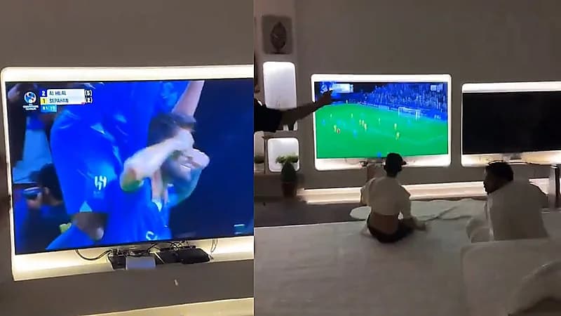 ردة فعل جنونية من مشجعين هلاليين على هدف نيفيز .. فيديو