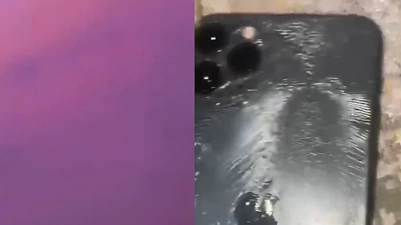 شاب يتعرض لضربة صاعقة تتسبب في إتلاف جواله .. فيديو