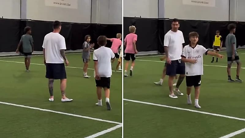 فيديو عفوي لميسي مع ابنه وأصدقائه