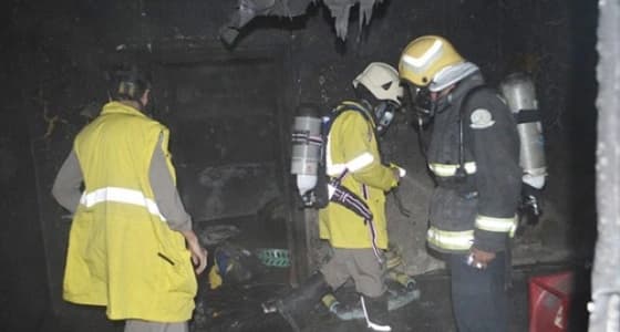 إصابة شخص في حريق منزل بجدة