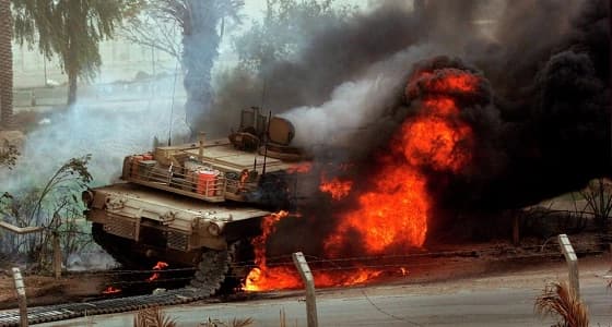 المقاومة في البيضاء اليمنية تفجر دبابة للميليشيا الانقلابية