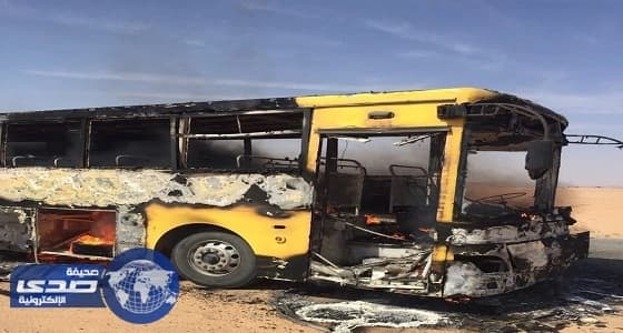 ماس كهربائي وراء حريق حافلة الطالبات بعفيف
