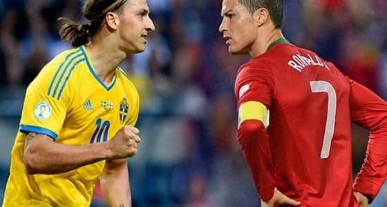 إبراهيموفيتش يسخر من رونالدو بعد تحديه " ميسي "