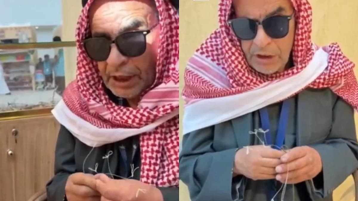 حرفي كفيف من طريف يصدر شباك الصقور بخيوط الأمل من منزله إلى الخليج.. فيديو