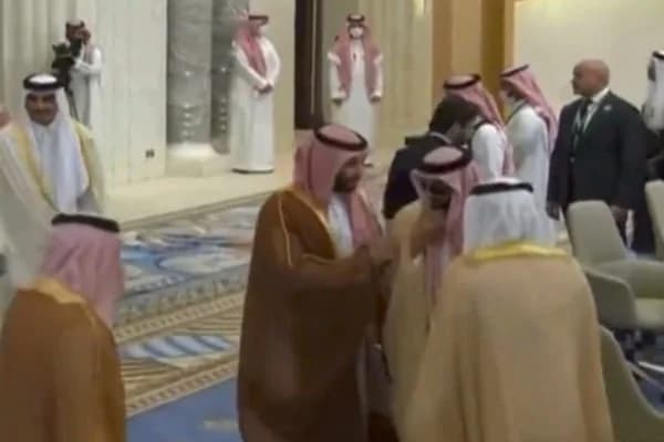 شاهد.. بالفيديو حديث جانبي بين ولي العهد والشيخ طحنون بن زايد