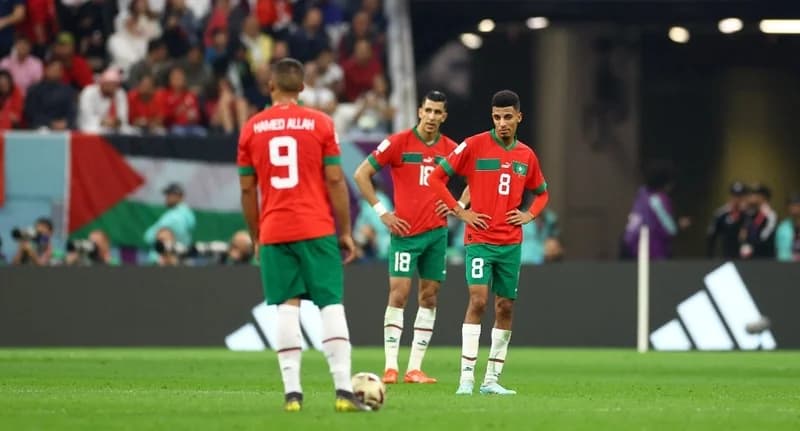 حسرة حمدالله بعد تسجيل فرنسا الهدف الثاني