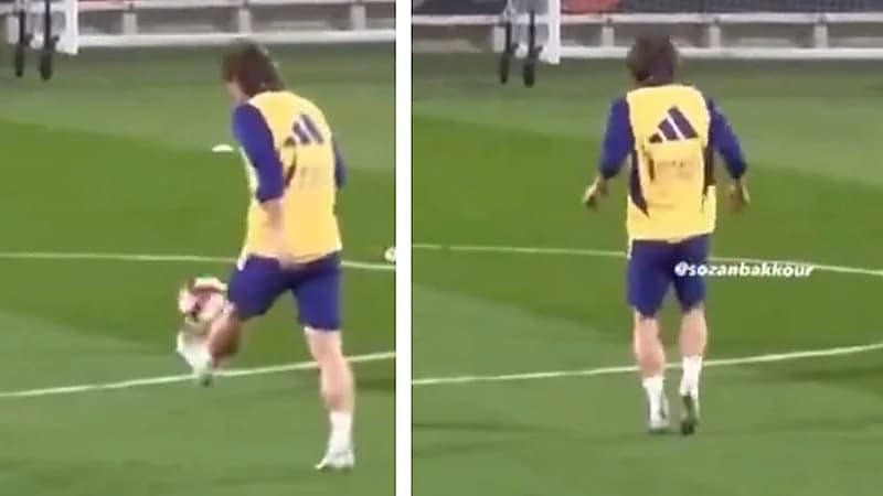 مودريتش يستعرض مهاراته في ملعب النصر .. فيديو