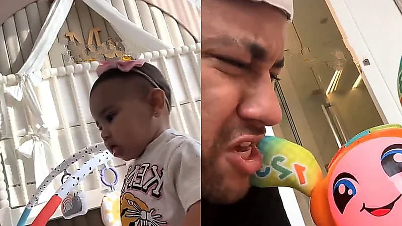 أحدث ظهور لنيمار مع ابنته مافي .. فيديو