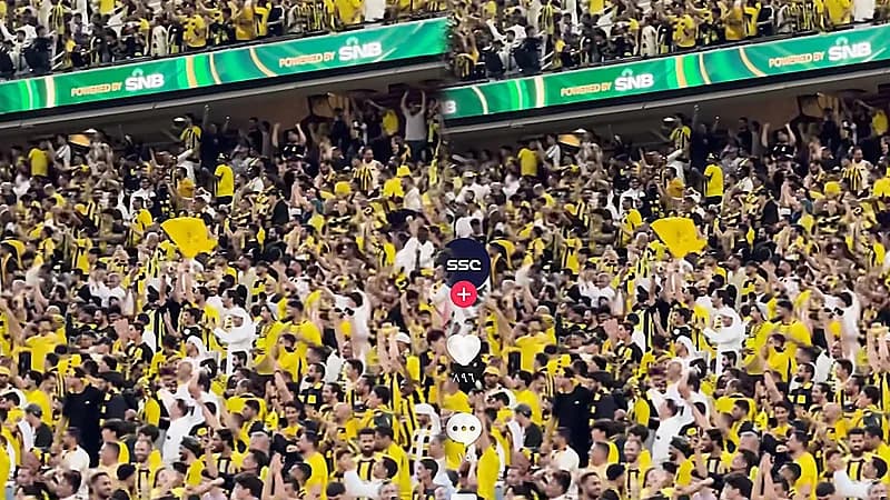 فرحة لاعبي وجماهير الاتحاد بعد التتويج..فيديو