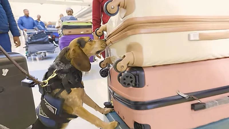 كلب جمارك في واشنطن يكشف المحشي المصري ويورط صاحبه