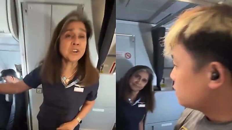 مسافر يتهم مضيفة طيران بالاعتداء عليه بعدما وجدته يدخن.. فيديو