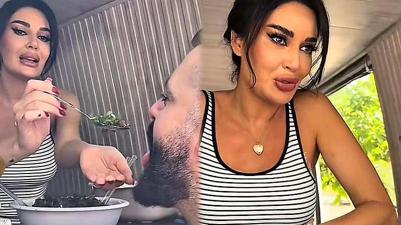 سيرين عبد النور تُطعم أفراد فريقها تبولة من كواليس تصوير كليبها الجديد..فيديو