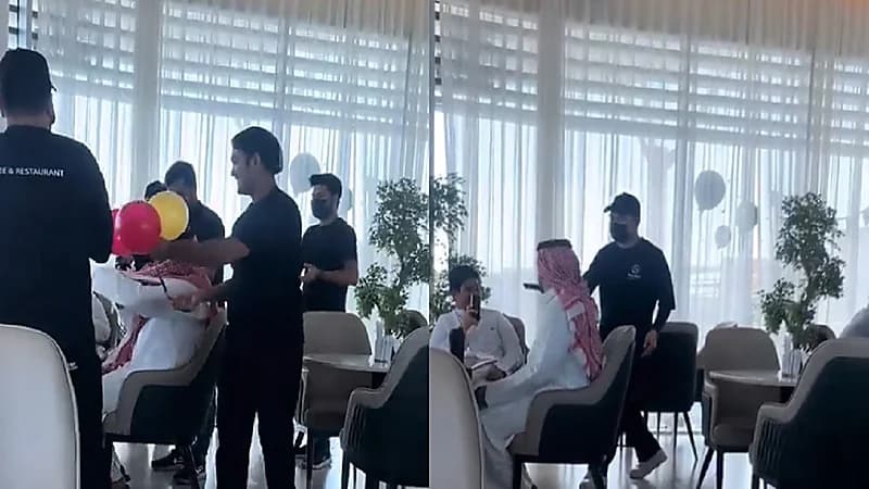 عائلة تفاجئ والدها بالاحتفال بميلاده.. فيديو