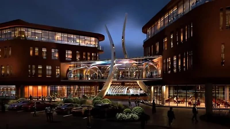 بدء تركيب واجهات مشروع بوليفارد بزنس بارك في الرياض .. صور