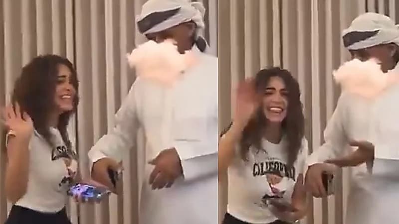 رقصة رهف القحطاني مع والدها تثير جدلاً واسعًا.. فيديو