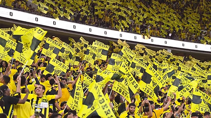 تيفو خاص في لقاء الاتحاد والنصر