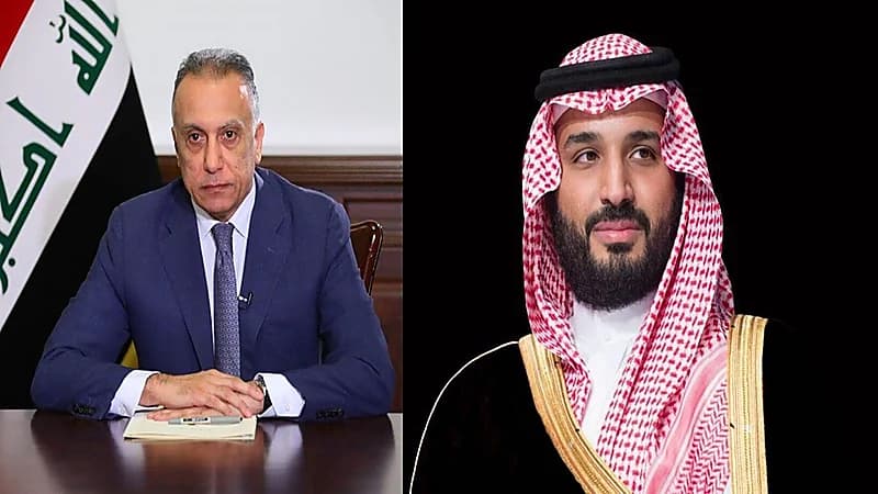 ولي العهد يجري اتصالاً هاتفياً برئيس الوزراء العراقي