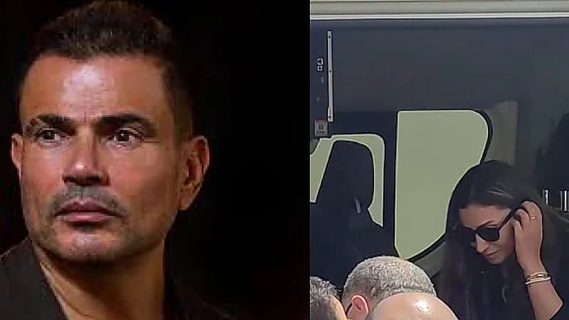 عمرو دياب يعزي دينا الشربيني في وفاة والدها