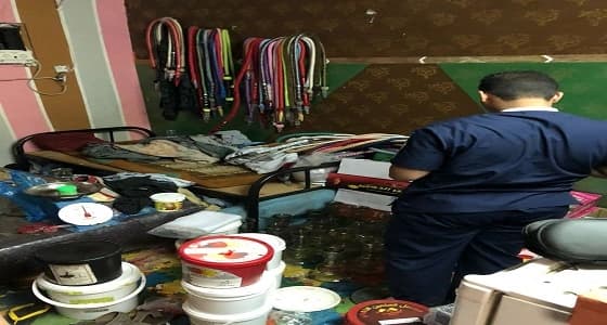 مصادرة 1980 عبوة معسل وضبط 10 عمال مخالفين بحي طويق بالرياض