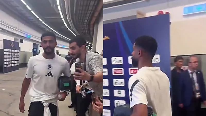 العمري يلتقط صورة تذكارية مع مشجع ويرفض التوقيع لمشجع صيني .. فيديو