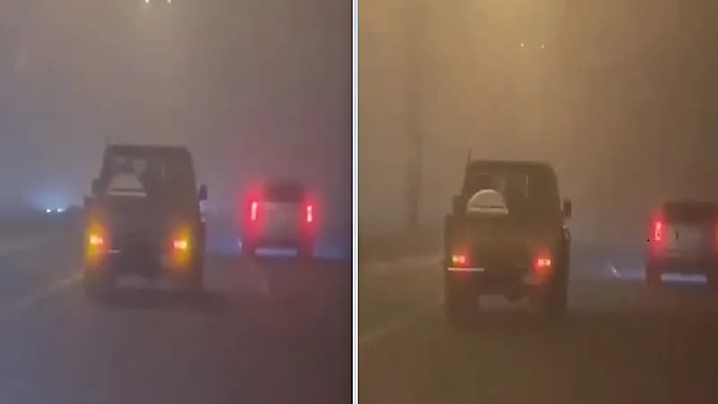 شهامة مواطن مع عائلة كويتية وسط الضباب الكثيف .. فيديو