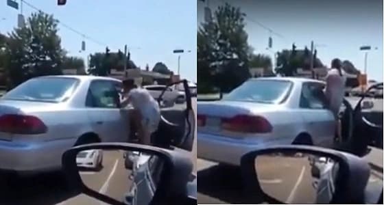بالفيديو.. نهاية مروعة لسيدة اعتدت على رجل بالضرب المبرح داخل سيارته