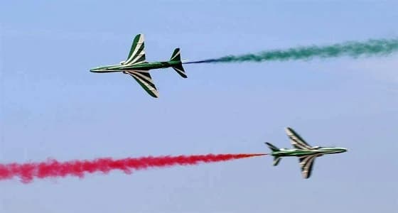 بالفيديو .. لوحات جمالية شكلتها صقور السعودية بحضور الملك