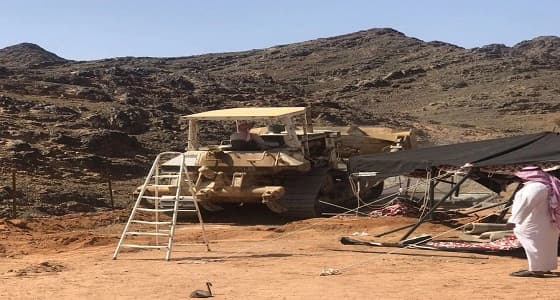بالصور.. إزالة اعتدائين بالمندسة في المدينة المنورة