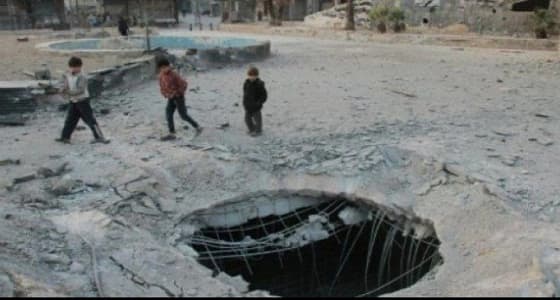 النظام السوري يقصف مستودع مساعدات غذائية في دوما