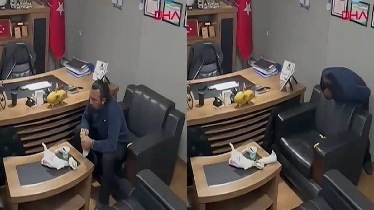 فني طوارئ ينقذ نفسه بعدما غص بـ"لقمة" أثناء تناول الطعام.. فيديو