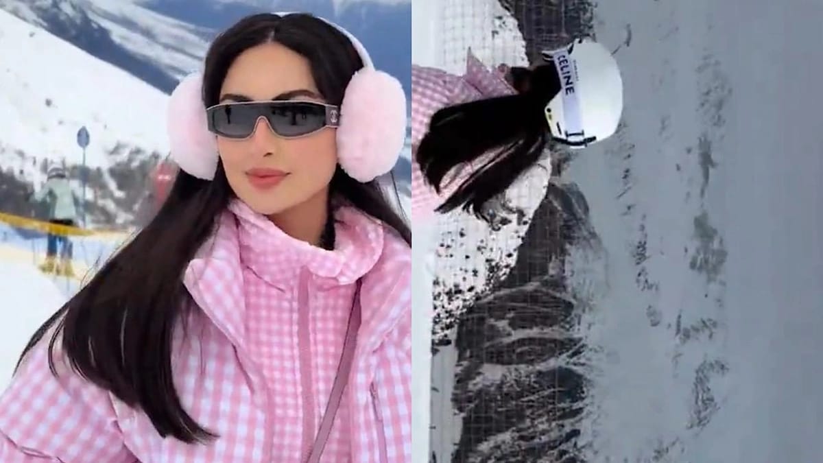 نور الغندور تتألق بسعادة على الثلوج في أجواء الشتاء  .. فيديو