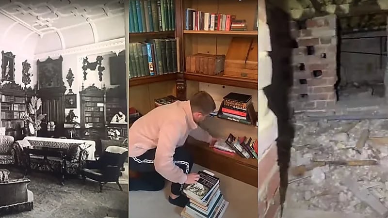 بالفيديو.. رجل يكتشف أنفاق سرية وغرفًا مخفية تحت منزله بداخلها قطع أثرية