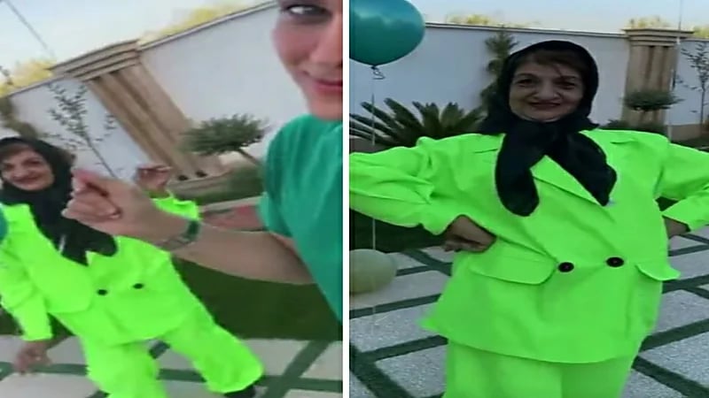 شاهد.. شهاب ملح يحتفل باليوم الوطني ٩١ ويرقص مع جدته