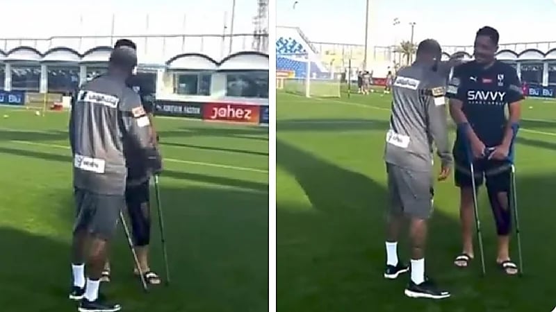 نيمار يعانق حبيب الوطيان بعد إصابته بالرباط .. فيديو