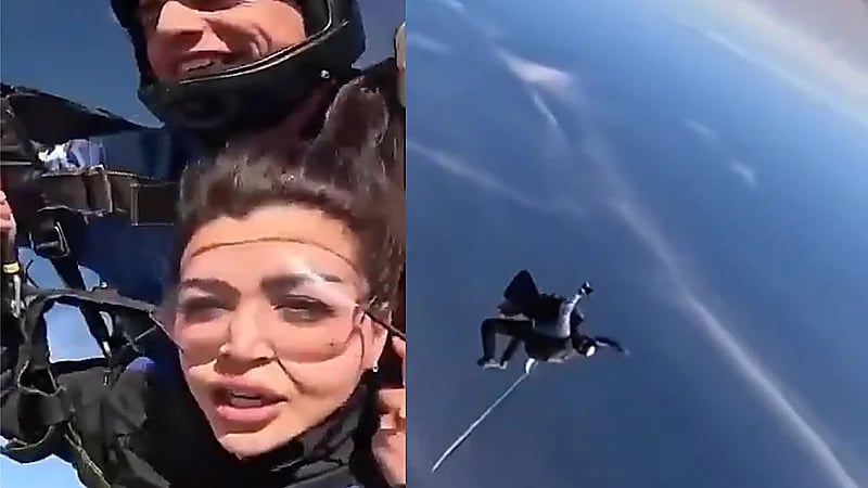 رهف القحطاني تخوض تجربة السقوط الحر بمساعدة مختص وتواجه هجومًا قويًا .. فيديو