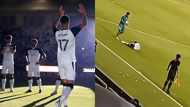 إصابة جيوفاني في أول مباراة له مع السد القطري.. فيديو