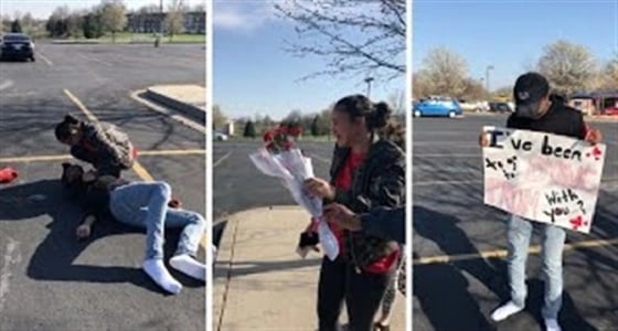 بالفيديو.. شاب يتظاهر بالموت ليطلب من صديقته الذهاب إلى حفل التخرج معا