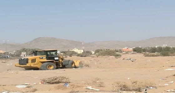 بالصور.. رفع الأنقاظ والمخلفات من حي " ريمان "