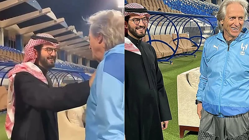 جيسوس برفقة فهد بن نافل خلال التمرين الأخير قبل مواجهة سباهان .. فيديو