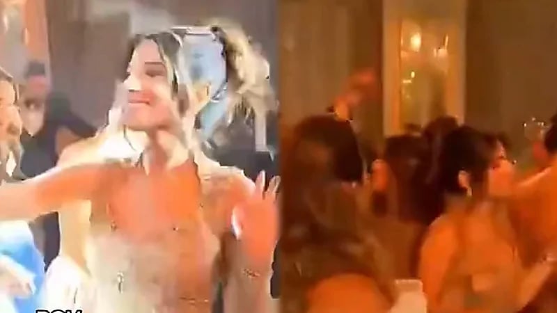 نارين بيوتي تتجاهل حماتها في زفاف شقيقتها شيرين.. فيديو