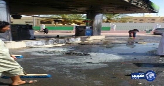 مدني حائل يسيطرعلى حريق بمحطة وقود قبل امتداده 