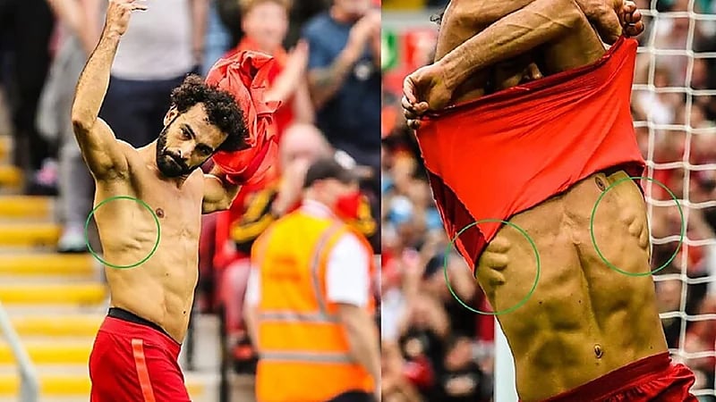 7 معلومات مثيرة عن عضلات محمد صلاح المنشارية