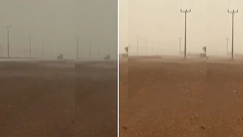 هطول أمطار وأجواء مغبرة ورياح نشطة شمال مكة.. فيديو