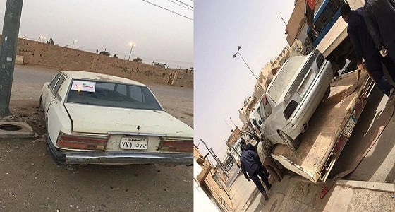 إنذار للمركبات التالفة والمعطلة قبل إزالتها بالحدود الشمالية