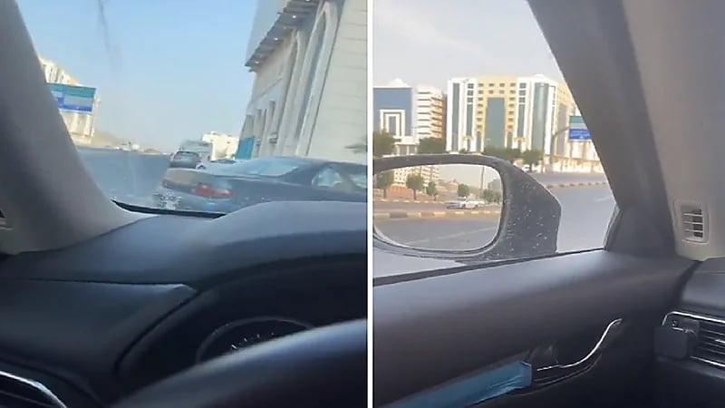 فتاة تبكي بحرقة بعدما كادت أن تدهس فتيات على طريق.. فيديو