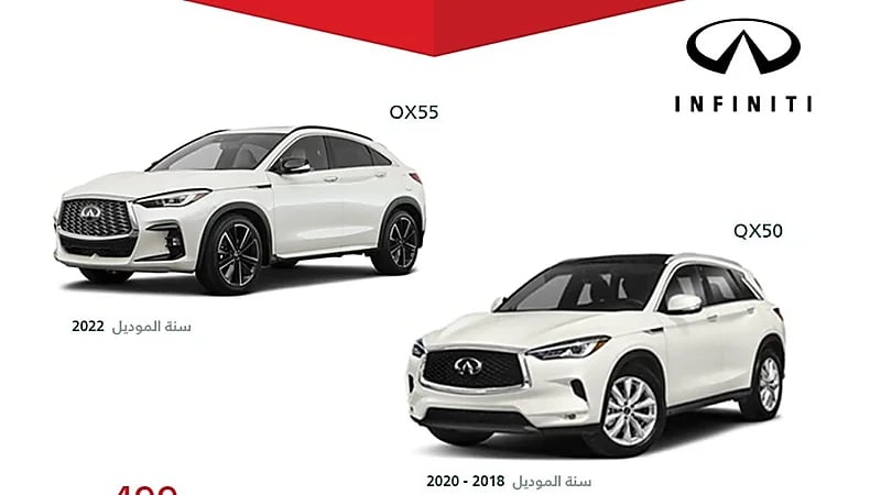 التجارة تستدعي 611 مركبة إنفينيتي QX55 / QX50 ونيسان Altima
