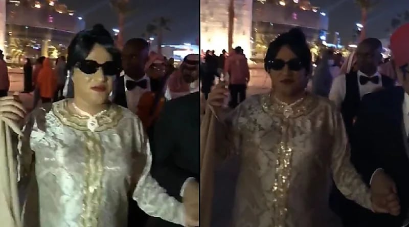 متنكرة في شخصية أم كلثوم تخطف الأنظار بالبوليفارد