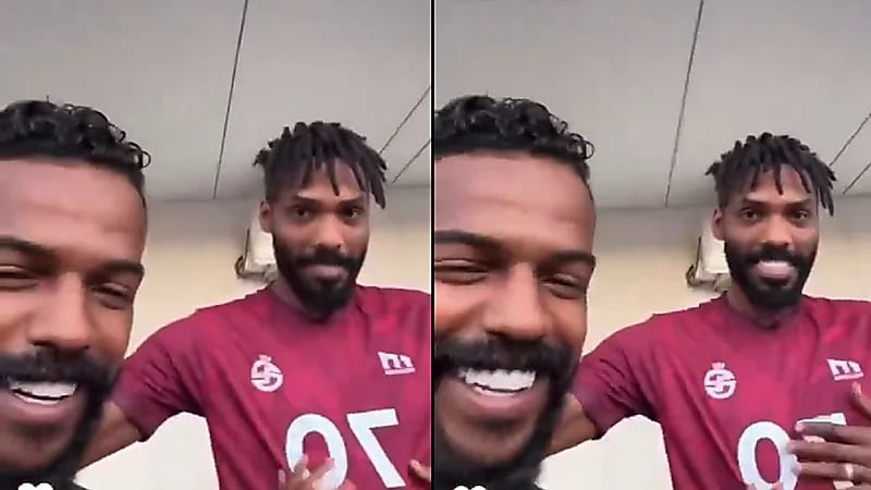 ردة فعل نواف العابد لحظة رؤيته محمد جحفلي .. فيديو