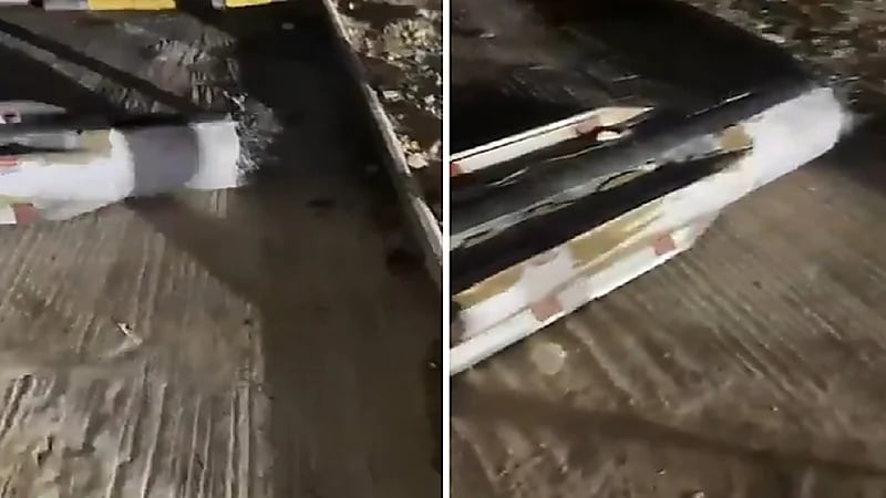 بقايا صاروخ تسقط على منزل مواطن قطري إثر العدوان الإيراني.. فيديو