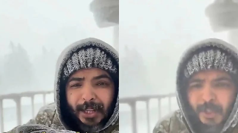 فيديو..مبتعث يوثق قوة العاصفة الثلجية بأمريكا: "محبوسون في بيوتنا"